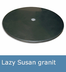 Lazy Susan granit - rotating glass disc