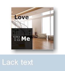 Lack mirrors Text